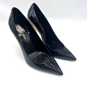 Saint Laurent
Opyum Point-Toe Patent Leather Pumps